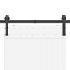 vidaXL Комплект механизъм за плъзгаща врата, 183 см, стомана, черен