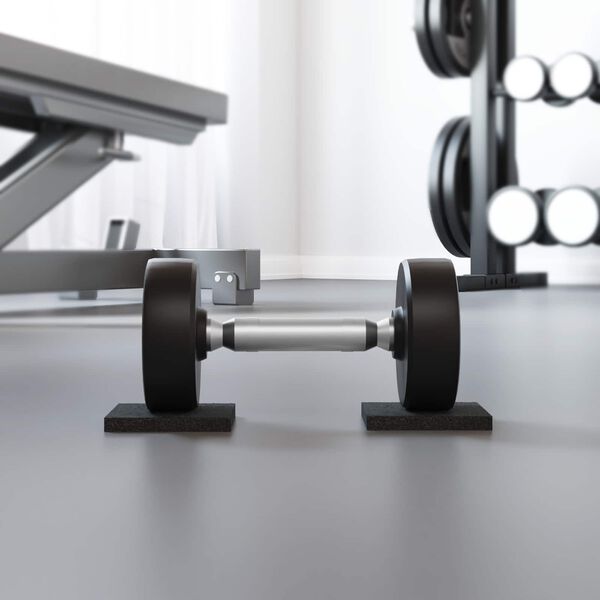 vidaXL Подложка от гумена гранулат Черен 9 x 9 x 1 см Каучук