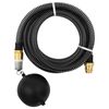 vidaXL Смукателен маркуч с месингови съединители черен 1,1" 10 м PVC