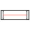 vidaXL Рамка за работна маса матово черно и червено 140x50x79 см метал