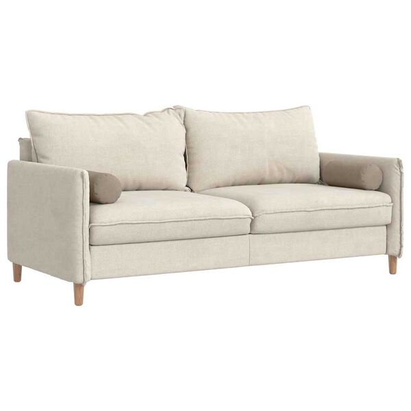 vidaXL Възглавници валяци 2 pcs Таупе Ø 15 x 40 см Микрофибърна тъкан