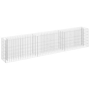 vidaXL Габион повдигната леха, поцинкована стомана, 270x30x60 cм