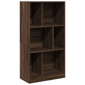vidaXL Библиотека, кафяв дъб, 57x28,5x107,5 см, инженерно дърво
