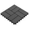 vidaXL Плочка за decking 11 бр. Сиво 30 x 30 cm WPC