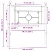 vidaXL Метална резервна табла за легло, черна, 100 см