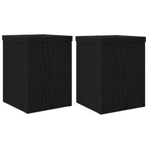 vidaXL Стойка за растения 2 pcs Черния дъб 15 x 15 x 20 см