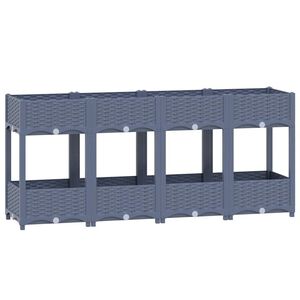 vidaXL Повдигната леха, 160x40x71 см, полипропилен