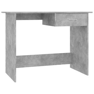 vidaXL Бюро, бетонно сиво, 100x50x76 см, ПДЧ