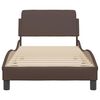 vidaXL Рамка за легло Dover, кафява, 90x190 см, изкуствена кожа