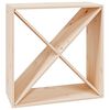 vidaXL Шкаф за вино, 62x25x62 см, борово дърво масив