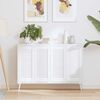 vidaXL Врати за шкафове Louvred Design 4 бр. бели 69x29,5 см