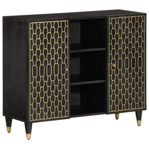 vidaXL Страничен шкаф 90x33x75 см манго масивно дърво