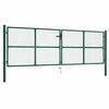 vidaXL Градинска мрежеста порта, стомана, 400x125 см, зелена
