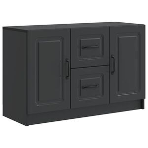 vidaXL Служебен шкаф Черно 89 x 34,5 x 57 см Инженерна дървесина
