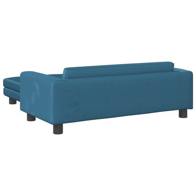 vidaXL Кучешко легло с разширение синьо 100x50x30 см кадифе