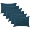 vidaXL Възглавница с възглавница HEERLEN 6 бр. Синьо Кадифе