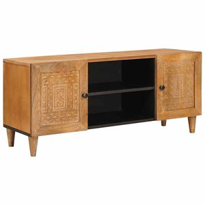 vidaXL ТВ Единици Светло кафяво 105 x 33 x 46 см Солидно мангово дърво