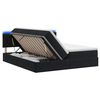 vidaXL LED легло за съхранение с матрак Черно 200 x 200 cm Кадифе
