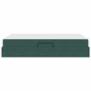 vidaXL Легло с място за съхранение и матрак Тъмен зелен 120 x 200 cm