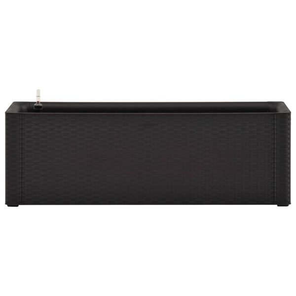 vidaXL Градинска повдигната леха, самополивна, антрацит, 100x43x33 см