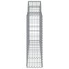 vidaXL Дъговидна габионна кошница 200x30x100/120 см поцинковано желязо