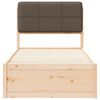 vidaXL Леглова рамка с тапицирана гръбна част Таупе 100 x 200 cm