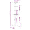 vidaXL Висок шкаф, опушен дъб, 34,5x34x180 см, инженерно дърво
