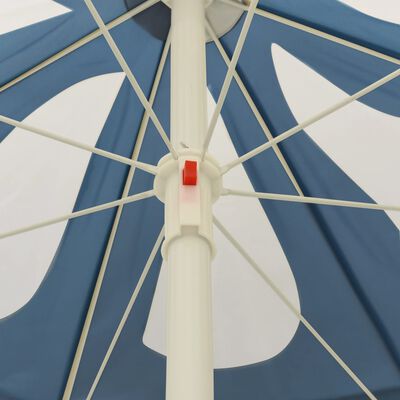 vidaXL Плажен чадър, син, 240 см