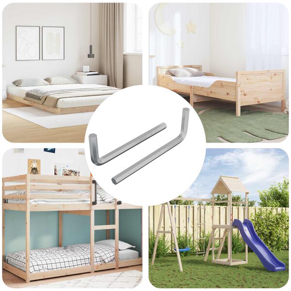 vidaXL Хекс ключ 2 pcs Сребрист 32 x 86 мм Стомана