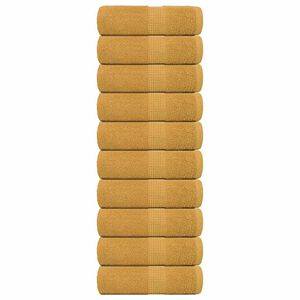 vidaXL Кърпи за пране FROGN 10 бр. Златни 30x30 см 360 г/м&sup2;