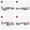 vidaXL Градински Софа Комплект със съхранение 10 pcs Бежово Полиратан