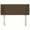 vidaXL Горна табла за легло, тъмнокафява, 93 x 16 x 78/88 см, плат