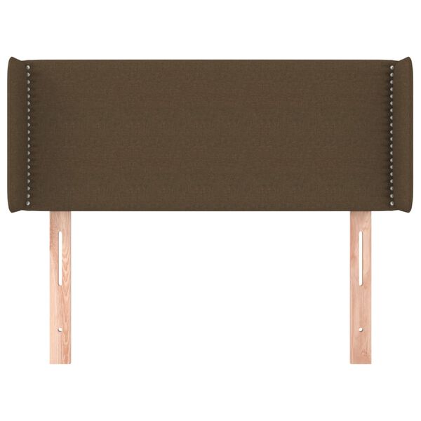 vidaXL Горна табла за легло, тъмнокафява, 93 x 16 x 78/88 см, плат