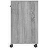 vidaXL Стойка за принтер с колелца, сив сонома, 60x40x68,5 см
