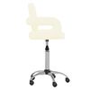 vidaXL Въртящи се трапезни столове, 2 бр, кремави, изкуствена кожа
