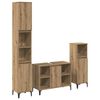 vidaXL Комплект мебели за баня 3 бр. Дъб 30 x 30 x 190 см