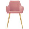 vidaXL Трапезни столове, 2 бр, розови, кадифе