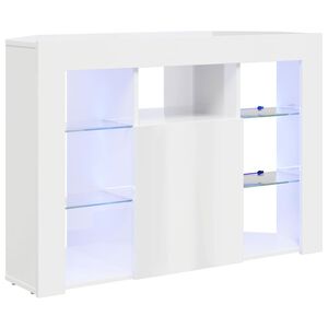vidaXL Ъглов кабинет за LED телевизор 100x40x68см Висок гланц бяло