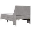 vidaXL Рамка за легло с матрак с матрак Светлосиво 90 x 190 cm Кадифе