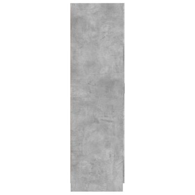 vidaXL Гардероб, бетонно сив, 80x52x180 см, ПДЧ