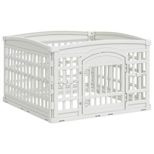vidaXL Игрална оградка за кучета с 4 панели 88 x 88 x 56 см Пластмаса