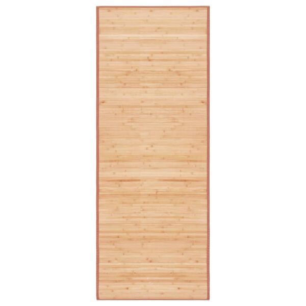 vidaXL Бамбуков килим, 80x200 см, кафяв