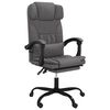 vidaXL Наклоняем офис стол, сив, изкуствена кожа