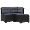 vidaXL Пейка за градина с Cushions във вид на ратан ПП Антрацит
