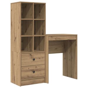 vidaXL Бюро Дъб 105,5 x 34 x 127 см 2 бр.