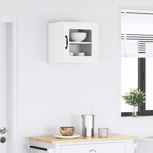 vidaXL Кухненски шкаф Лъскаво бяло 40 x 31 x 40 см Инженерно дърво