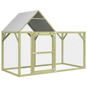 vidaXL Кокошарник 200x100x150 см импрегниран бор масив