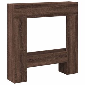 vidaXL Облицовка за камина, кафяв дъб, 81x18x82 см, инженерно дърво