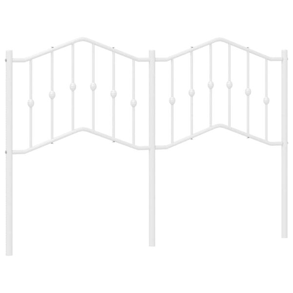 vidaXL Метална резервна табла за легло, бяла, 150 см