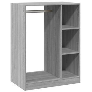 vidaXL Гардероб, сив сонома, 77x48x102 см, инженерно дърво